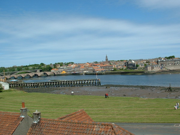 Berwick-upon-Tweed View across the Tweed River from Tweedmouth.